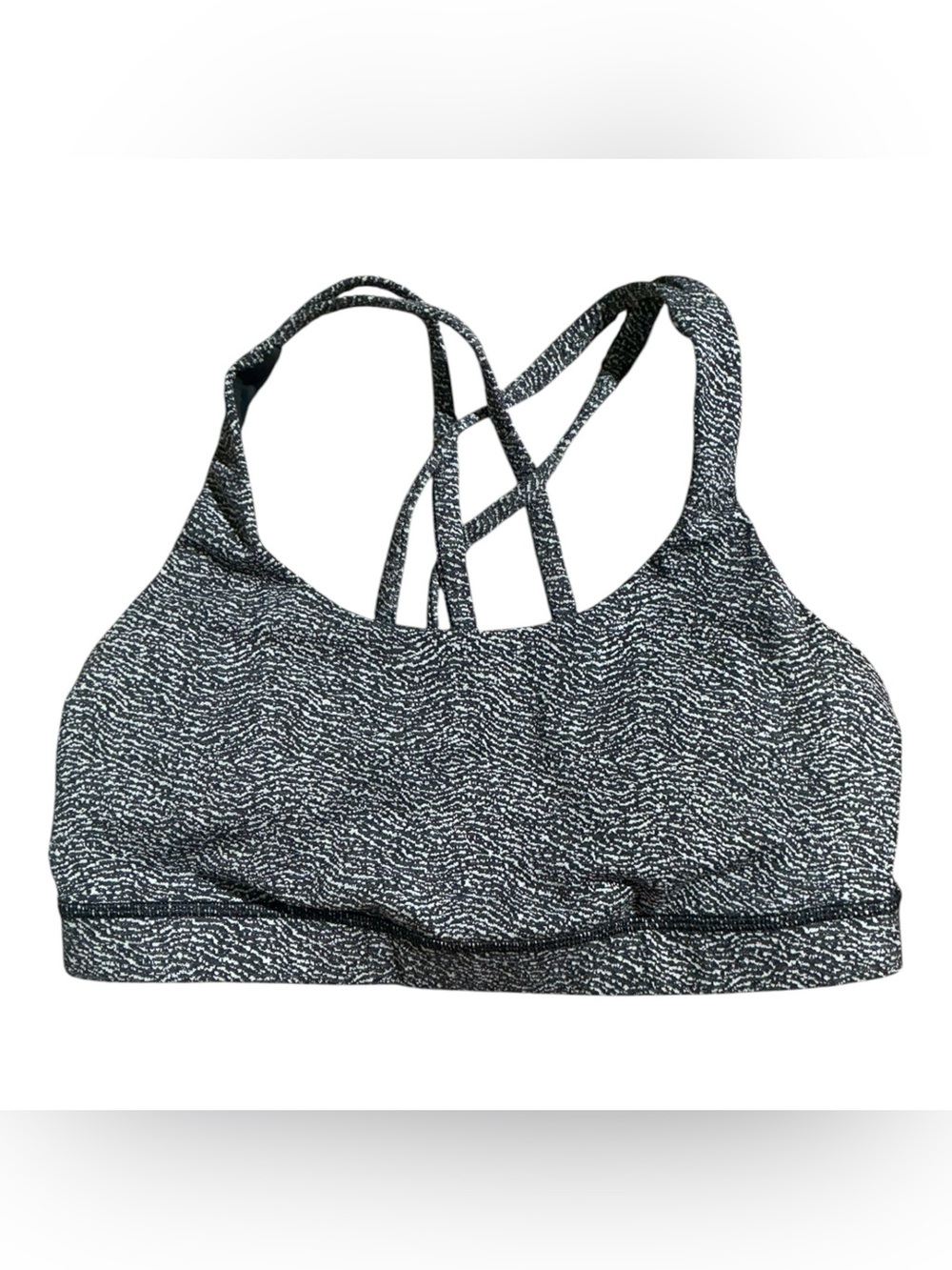 Lululemon Energy Sports Bra Heathered Gray Black